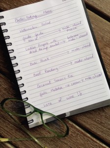 Photo-taking Party Menu